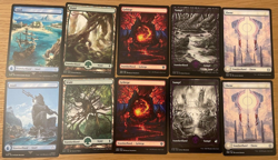 10 FULL ART Basic Lands deutsch Magic Karten MtG, Standardlander, 2 pro Farbe - Image 1