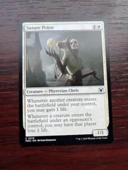 1x SUTURE PRIEST - Commander/Phyrexia - MTG - Magic the Gathering - Image 1