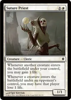 1x SUTURE PRIEST - Commander/Phyrexia - MTG - Magic the Gathering - Image 2