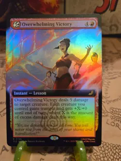 MTG Overwhelming Victory Avatar: The Last Airbender Foil Extended Art Rare NM - Image 1