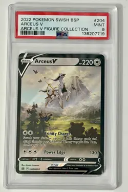 P2022 Pokemon Arceus V 204 SWSH Black Star Promo PSA 9 MINT - Image 1