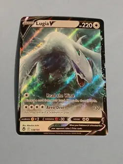 Pokemon Sword & Shield Silver Tempest Lugia V 138/195 Rare - Image 3