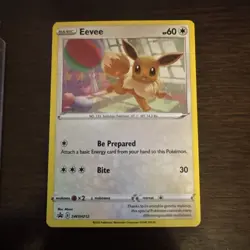 Pokemon Eevee TCG SWSH212 Cosmos Holo Black Star Promo Card - Image 1