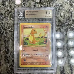 1999 Pokemon Base Set Charmander #42 1st Edition Shadowless BGS 9.5 thick stamp - Image 1