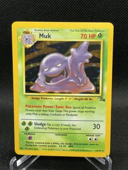 Pokemon TCG Muk Fossil 13/62 Holo 1999-2000 Wizards Base Set Copyright Holo Rare - Image 1