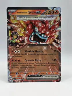 Hearthflame Mask Ogerpon ex 017/131 - Pokemon Prismatic Evolutions - Near Mint - Image 1
