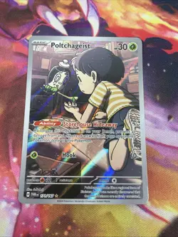Pokemon 2024 Twilight Masquerade Poltchageist #171/167 Illustration Rare NM - Image 1
