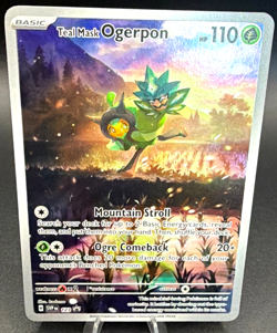 TEAL MASK OGERPON SVP123 SCARLET & VIOLET POKEMON ILLUSTRATION RARE PROMO NM - Image 1