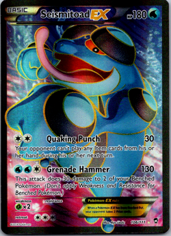 Seismitoad EX - 106/111 - Full Art Ultra Rare NM Pokemon XY Furious Fists - Image 1