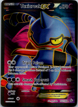 Pokemon TCG Toxicroak-EX Flashfire 102/106 Holo Full Art Ultra Rare -NM - Image 1