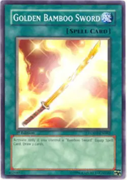 Golden Bamboo Sword - LODT-EN062 - Common - Unlimited Edition - Heavily Played - Image 1
