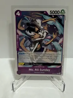 One Piece TCG - Ms. All Sunday (OP12-075) Release Event Promo English - Image 1