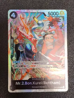 Mr.2.Bon.Kurei Bentham SR Super Rare OP14-091 One Piece TCG English - Image 1