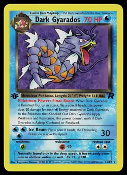 Pokemon Card - Dark Gyarados Team Rocket 25/82 Rare 1st Edition - Image 1