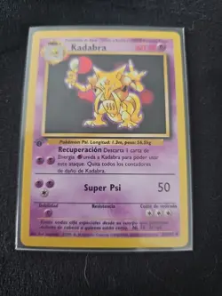 1st Edition Spanish Kadabra 32/102 Base Set - Uncommon Pokemon Card - 1999 - Image 1