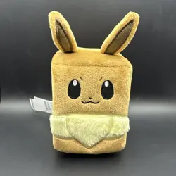 Pokemon Prismatic Evolutions Eevee Card Box Plush With Eeveelutions Card Sleeves - Image 1