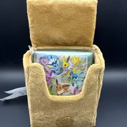 Pokemon Prismatic Evolutions Eevee Card Box Plush With Eeveelutions Card Sleeves - Image 3