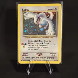 Pokemon Neo Genesis Lugia RARE SWIRL HOLO Card 9/111 LP Condition - Image 1