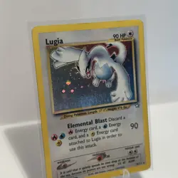 Pokemon Neo Genesis Lugia RARE SWIRL HOLO Card 9/111 LP Condition - Image 3