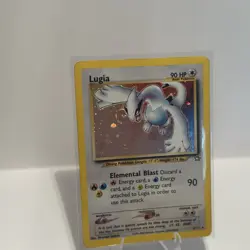 Pokemon Neo Genesis Lugia RARE SWIRL HOLO Card 9/111 LP Condition - Image 4