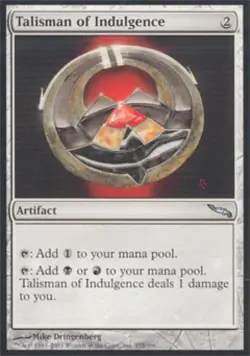 MTG English Talisman of Indulgence NM Normal Mirrodin - Image 1