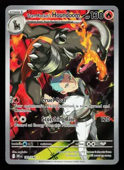 Team Rocket's Houndoom 191/182 Illustration Rare Destined Rivals Pokemon Card - Image 1