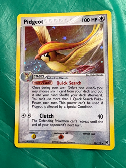 Pidgeot 10/112 Holo EX Fire Red & Leaf Green Pokemon Card 2004 TCG - LP SWIRL - Image 1