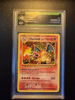 Pokemon TCG Charizard 2016 Evolutions Holo Rare Card 11/108 Degree Gem Mint 10 - Image 1