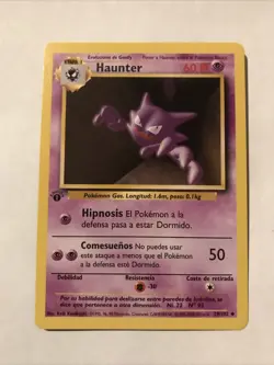 Pokemon TCG Haunter Base Set 29/102 Regular Uncommon Spanish 1st Edition Card - Image 1