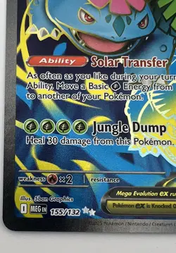 Mega Venusaur EX 155/132 Mega Evolution ENGLISH Pokemon TCG Card NM Ultra Rare - Image 2