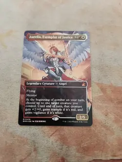 Aurelia, Exemplar Of Justice Anime Borderless Foil Ravnica Remastered MTG NM - Image 1