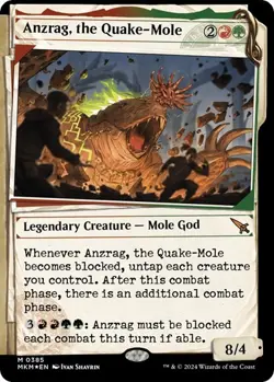 Anzrag, the Quake-Mole (Showcase) (Invisible Ink) (Foil) 385 MTG NM - mkm - Image 1