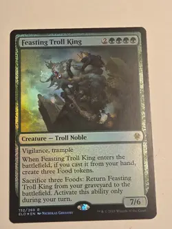 Feasting Troll King X1 FOIL ELD Throne of Eldraine MTG - Image 1