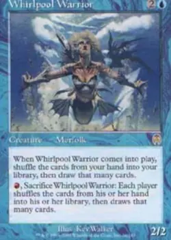 1x Whirlpool Warrior - Foil Light Play, English Apocalypse MTG Magic - Image 1
