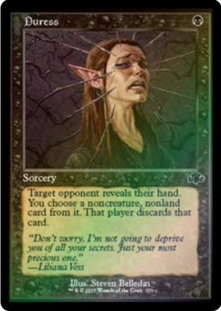 Duress 303 Retro Frame Dominaria Remastered Foil MTG Common - Image 1