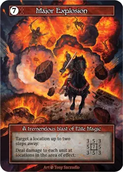 FOIL Sorcery Contested Realm - Major Explosion (Foil) - Beta (B) - Image 1