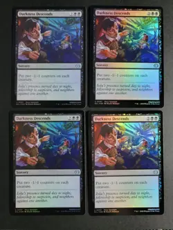 Darkness Descends (X4 Foil) Uncommon MTG Lorwyn Eclipsed - Image 1