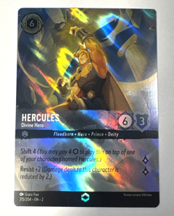 Disney Lorcana Rise of the Floodborn Hercules Enchanted 215/204 - Image 1