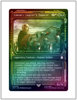 1x Caesar, Legion's Emperor, Showcase Art - Foil, Magic MTG NM - Image 1