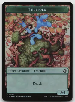 Treefolk 0003/Goblin 0006 Double-Sided Token T Foil Lorwyn Eclipsed NM - Image 1