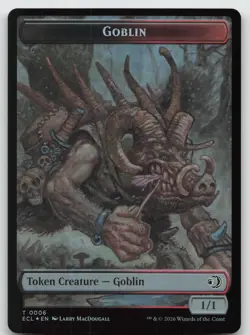 Treefolk 0003/Goblin 0006 Double-Sided Token T Foil Lorwyn Eclipsed NM - Image 2
