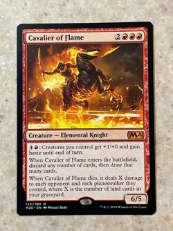 MTG NM Cavalier of Flame [M20] - Image 1
