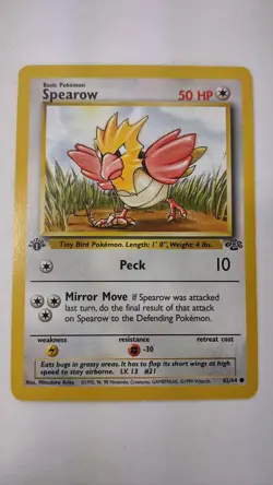 1st Edition Spearow 62/64 Common 1999 WOTC Jungle Pokemon Cards NEAR MINT - Image 2