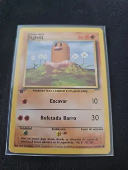 Pokemon 1999 Base Set DIGLETT 1st Edition SPANISH 47/102 - Image 1