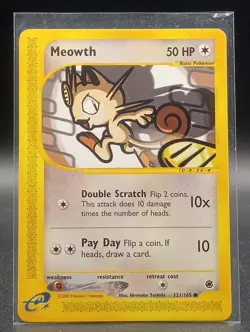 Pokemon ~ Expedition Base Set ~ Meowth 121/165 ~ Mint - Image 1