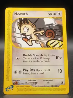 Pokemon ~ Expedition Base Set ~ Meowth 121/165 ~ Mint - Image 2