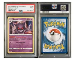 2022 POKEMON SWSH BLACK STAR PROMO PRERELEASE #241 GENGAR-HOLO PSA 9 - Image 3
