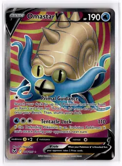 Pokemon TCG Omastar V (Full Art) Sword & Shield - Silver Tempest 174/195 Ultra - Image 1