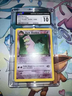 Pokemon Dark Slowbro Team Rocket 1st Edition 12/82 CGC 10 Gem Mint Holo - Image 1