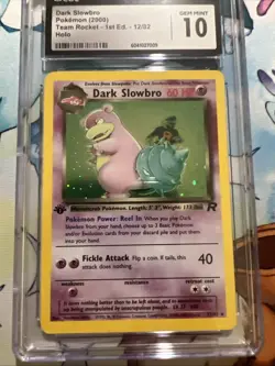 Pokemon Dark Slowbro Team Rocket 1st Edition 12/82 CGC 10 Gem Mint Holo - Image 3
